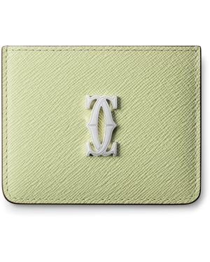 Cartier Leather C De Card Holder - Green