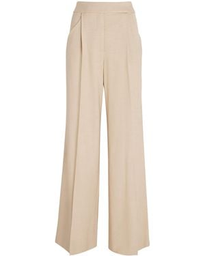 Veronica Beard Marbeau Wide-Leg Trousers - Natural