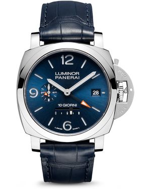 Panerai Stainless Steel Luminor Dieci Giorni Watch - Blue