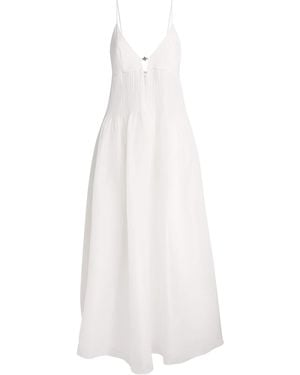 Tory Burch Linen-Silk Maxi Dress - White