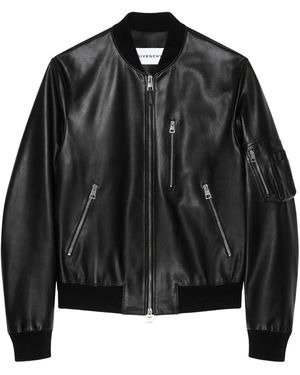 Givenchy Leather Bomber Jacket - Black