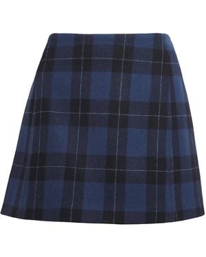MAX&Co. Wool-Blend Mini Skirt - Blue