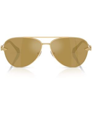 Versace Metal Ve2283 Aviator Sunglasses - Natural