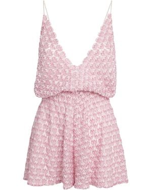 Missoni Metallic V-Neck Jumpsuit - Pink