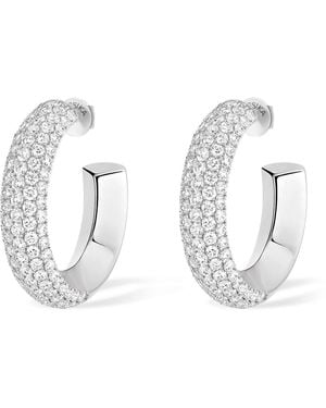 Messika Divine Enigma And Diamond Small Hoop Earrings - White