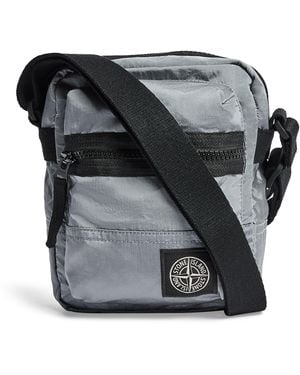 Stone Island Coated-Nylon Logo Cross-Body Bag - Black