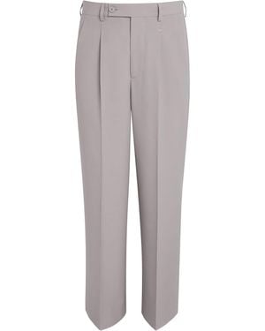 MM6 by Maison Margiela Pleated Tailored Trousers - Grey