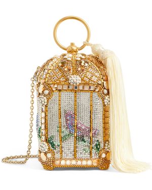 Judith Leiber Mini Birdcage Top-Handle Bag - Metallic