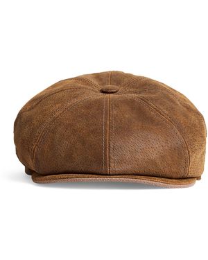 Stetson Pigskin Hatteras Flap Cap - Brown