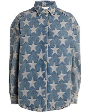 Sandro Denim Star Padded Jacket - Blue