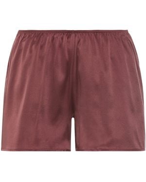Hanro Silk Grand Central Pyjama Shorts - Red
