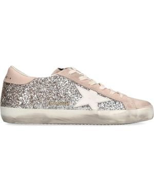 Golden Goose Embellished Super-Star Trainers - Metallic