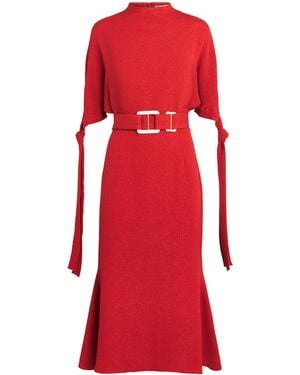 Edeline Lee Jacquard Pedernal Dress - Red