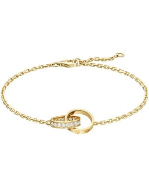 Cartier And Diamond Love Chain Bracelet - Metallic