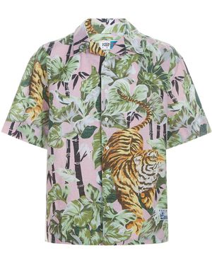 KENZO Bamboo Tiger Hawaiian Shirt - Pink