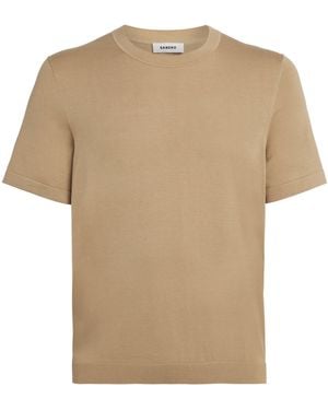 Sandro Knitted T-Shirt - Natural