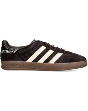 adidas X Wales Bonner Pony Hair Gazelle Trainers - Brown
