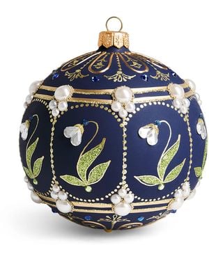 Glitterlab Lily Of The Valley-Embellished Bauble - Blue