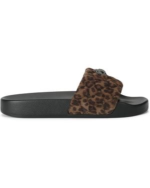 Kurt Geiger Meena Eagle Slides - Brown
