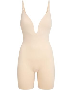 Spanx Shape Suit Your Fancy Plunge Mid-Thigh Bodysuit - White
