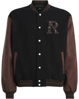 Represent Wool-Blend Bomber Jacket - Black