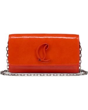 Christian Louboutin Loubi54 Leather Chain Wallet - Orange