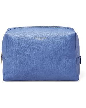 Aspinal of London Leather London Wash Bag - Blue