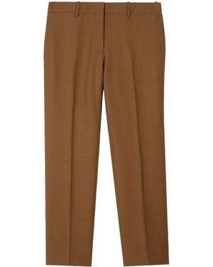 Burberry Wool-Mohair Tailored Trousers - Brown
