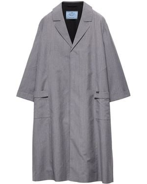 Prada Wool-Mohair Coat - Grey