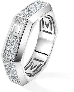 Messika Moderniste And Diamond Medium Pavé Ring - White