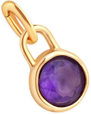 Astrid & Miyu Plated February Birthstone Charm - Metallic