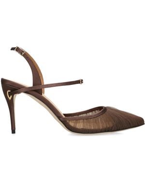 Jennifer Chamandi Vittorio Slingback Court Shoes 85 - Brown