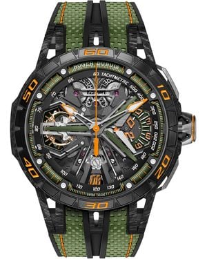 Roger Dubuis Carbon Excalibur Spider Revuelto Flyback Chronograph Watch - Green