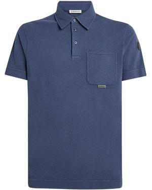 Moncler Cotton Polo Shirt - Blue