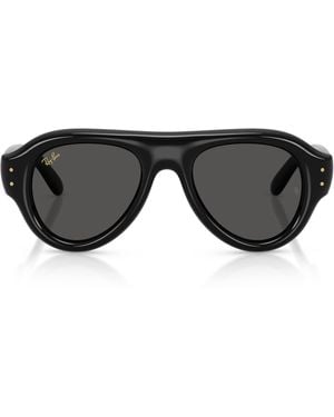 Ray-Ban Aviator Puffer Sunglasses - Black