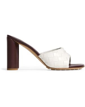 Bottega Veneta Lambskin Livia Heeled Mules 90 - White