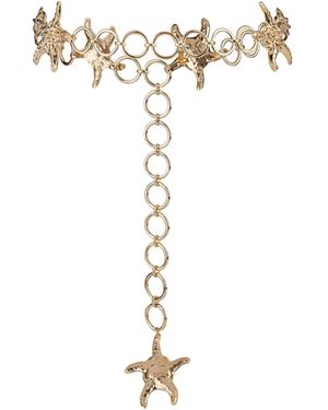 RIXO London Tanya Starfish Chain Belt - Metallic