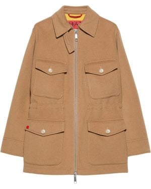 MAX&Co. Virgin Wool Utility Jacket - Brown