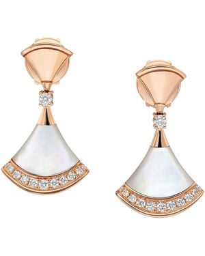 BVLGARI Diamond And Mother-Of-Pearl Divas' Dream Earrings - White