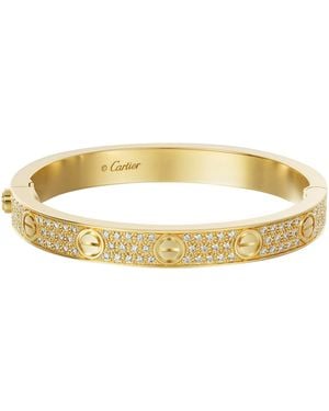 Cartier And Diamond Love Bracelet - Natural