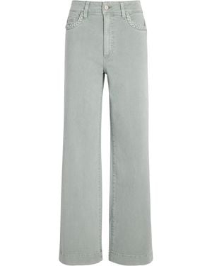 PAIGE Anessa Wide-Leg Jeans - Grey