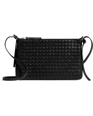 Bottega Veneta Leather Gemellini Pouch - Black
