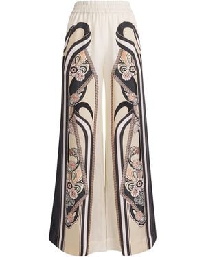 La DoubleJ Silk Ambrosia Wide-Leg Pants - White