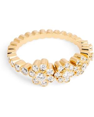Sophie Bille Brahe And Diamond Ensemble De Fleurs Ring - Metallic