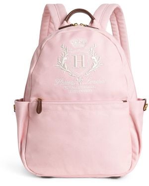 Harrods Cotton Embroidered Emblem Backpack - Pink