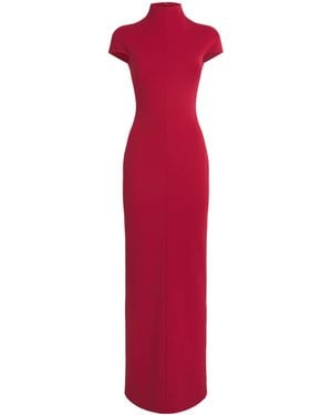 Solace London High-Neck Lang Maxi Dress - Red