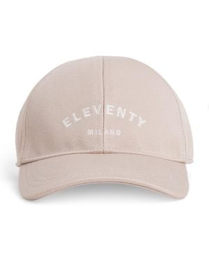 Eleventy Cotton Logo Baseball Cap - Natural
