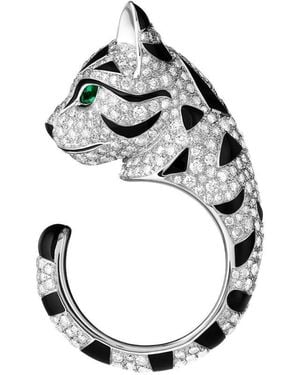 Boucheron Diamond And Emerald Fuzzy, The Leopard Cat Ring - Metallic