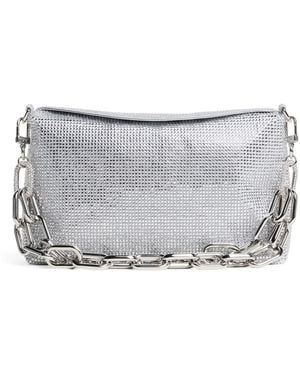 Judith Leiber Crystal Bowie Shoulder Bag - Gray