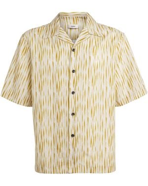 Commas Cotton-Silk Brushstroke Shirt - Natural